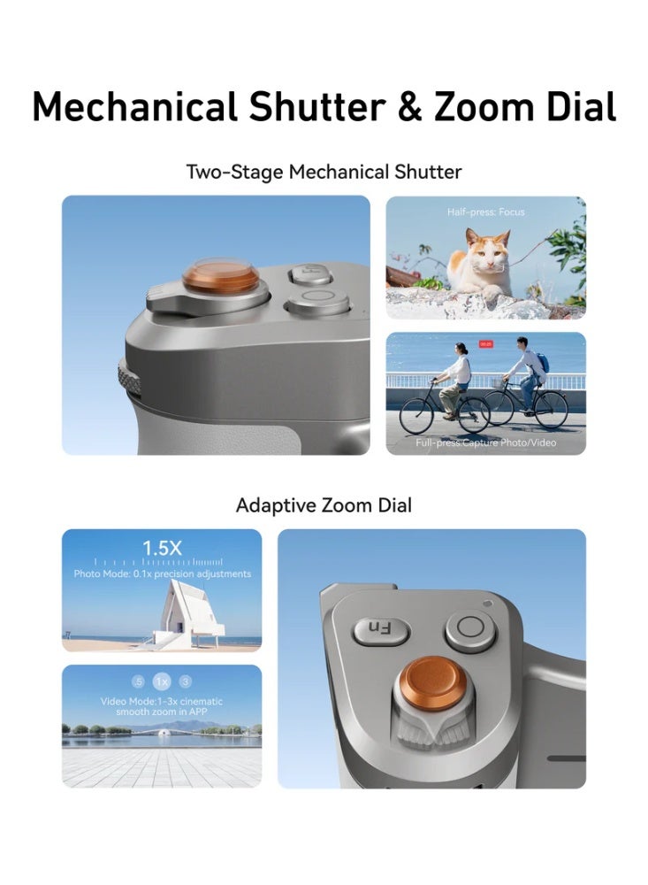 تيليسن تليسين ماجنيتيك برو شوت – مقبض تصوير مغناطيسي للكاميرا | بطارية 3200 مللي أمبير مع شحن لاسلكي لهاتف آيفون | حامل كاميرا MagSafe بمصراع ميكانيكي وقرص تحكم ومرشحات ذكاء اصطناعي | قبضة إرجونوميك للتصوير بالفيديو والصور والبث المباشر | متوفر مع طقم الفلاش الإبداعي - Image 5